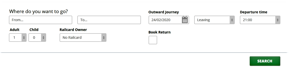 The National Rail Corrour Journey Planner